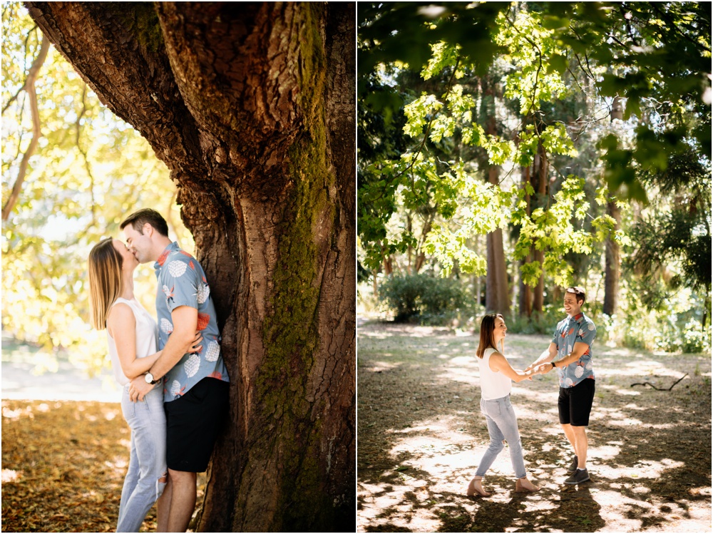 couple dances under tree Seattle wedding photographer