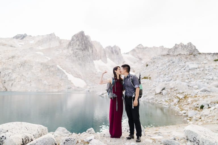 Enchantments hiking engagement photos | Chen & Felicia