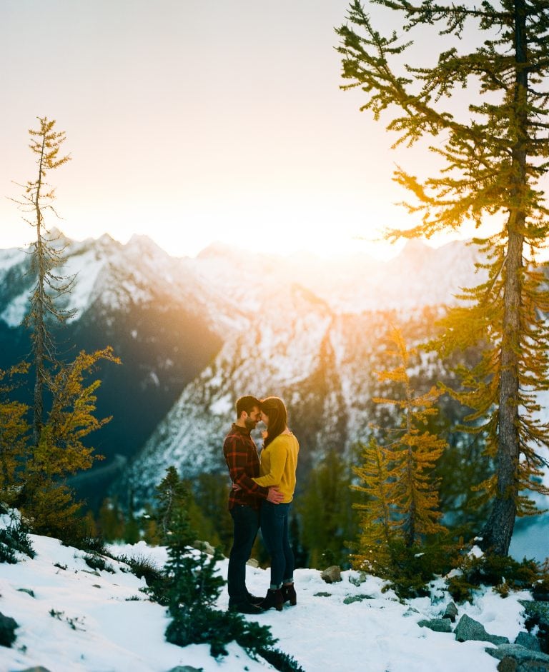 North Cascades sunrise engagement photos | David & Michelle