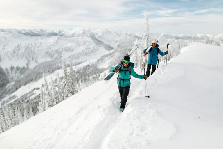 Stevens Pass Backcountry Skiing engagement photos | Meredith & Phil