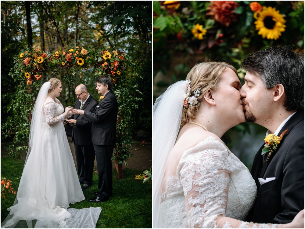 first kiss Salish Lodge wedding