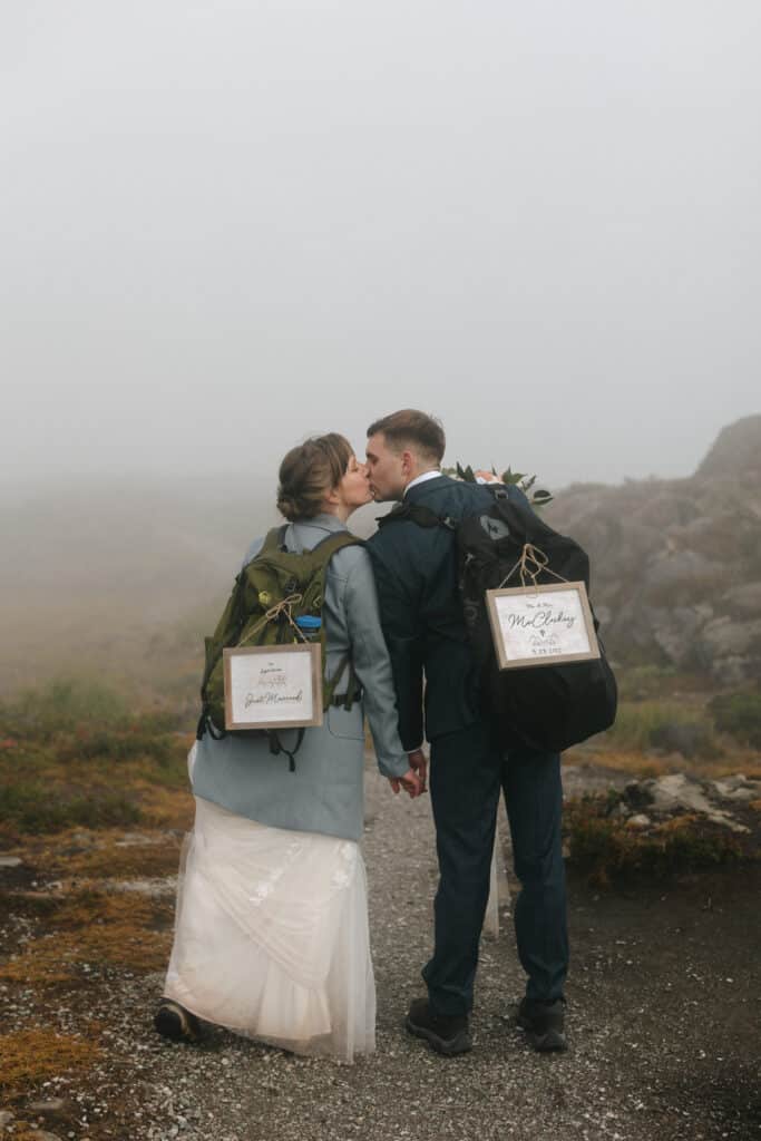 Backpacks to wear during hiking elopement